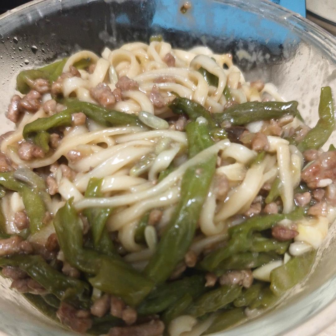 地道老北京扁豆焖面 豆角焖面 太好吃小心吃撑哦