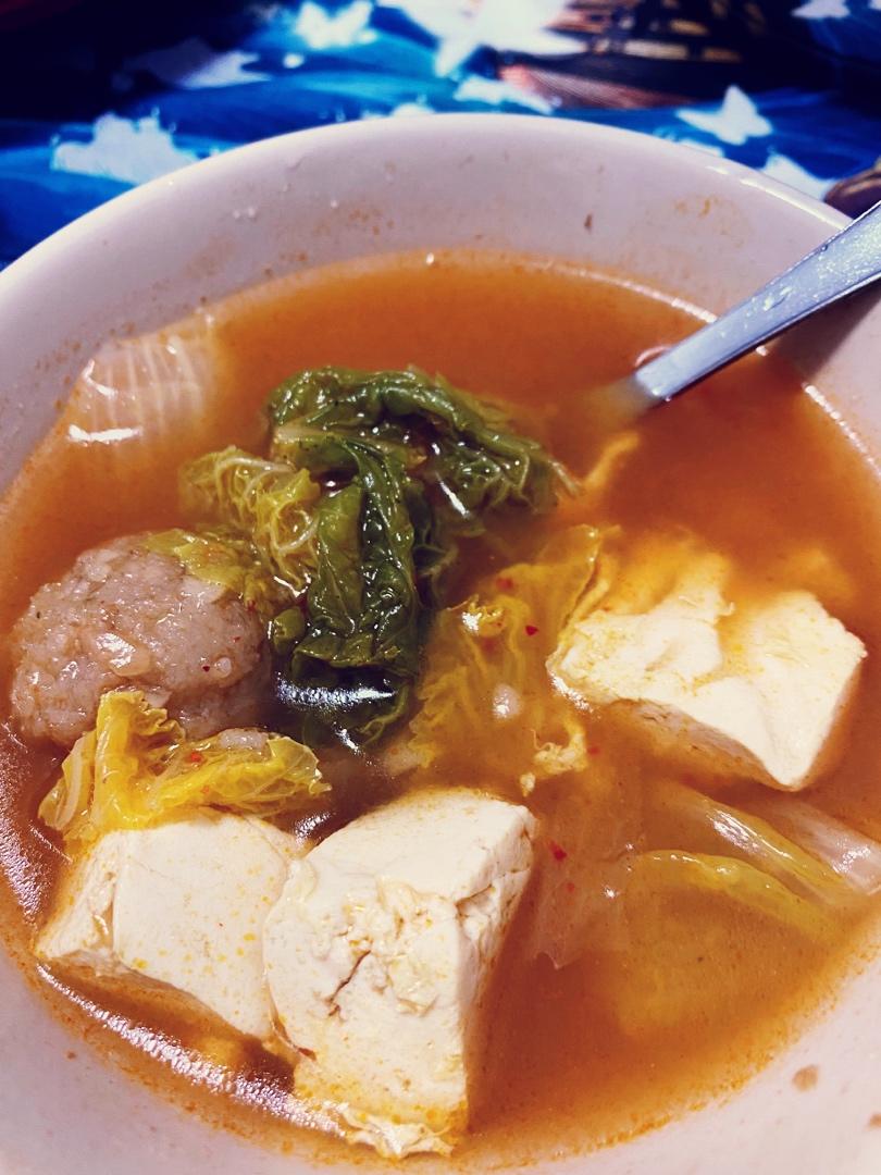 豆腐粉丝辣白菜汤
