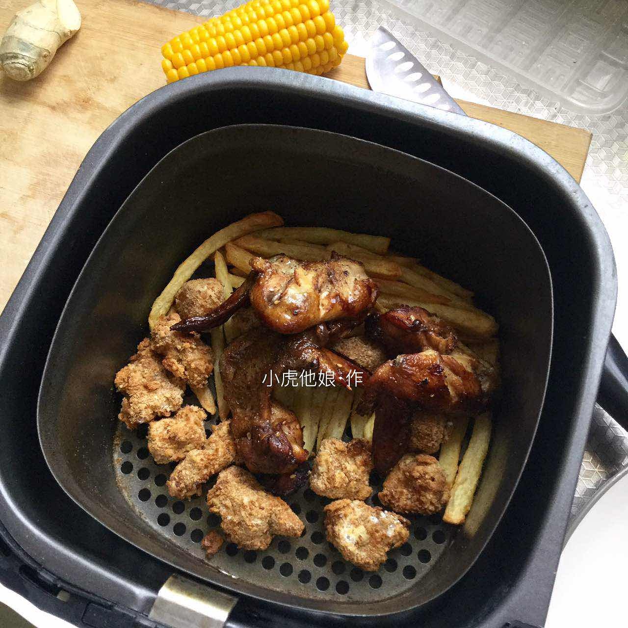 自制KFC肯德基奥尔良鸡翅鸡米花薯条---空气炸锅版的做法 步骤8
