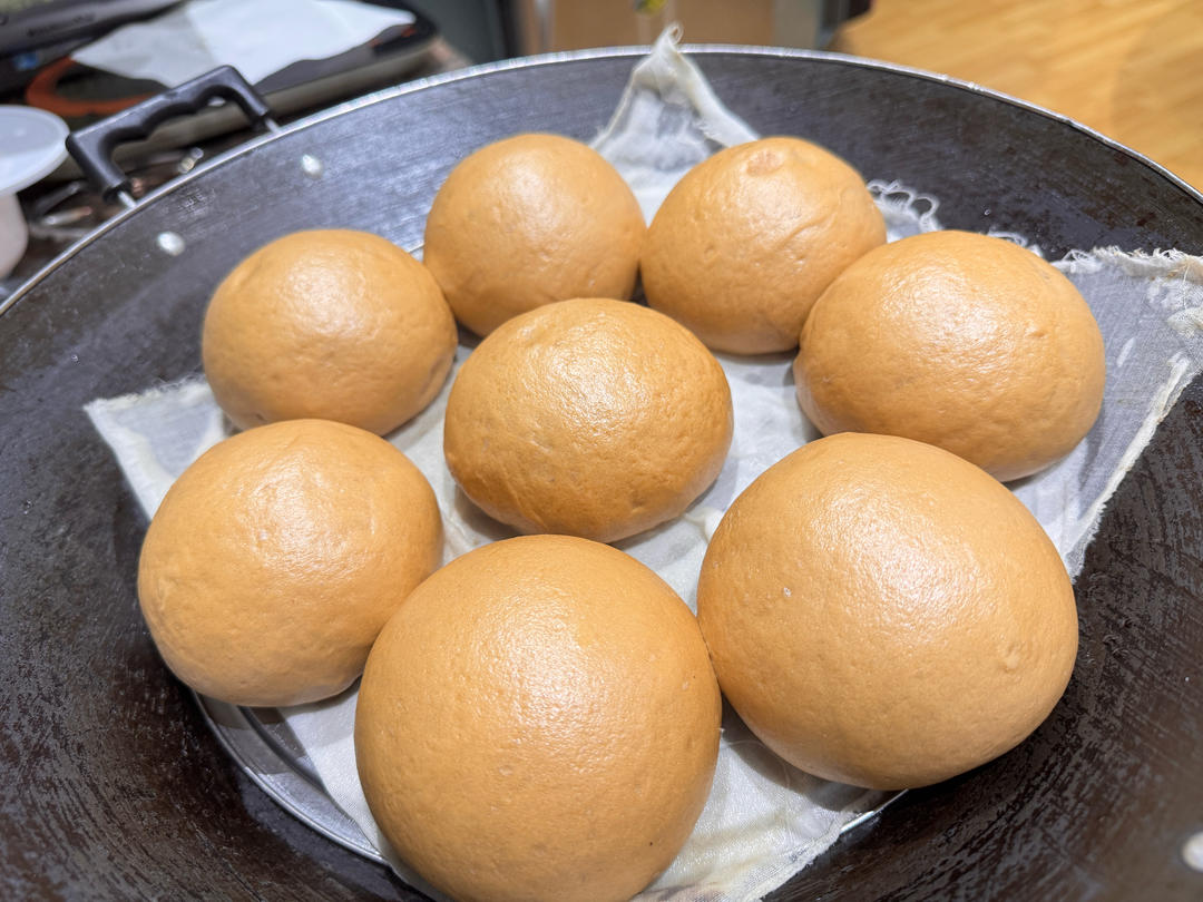 有着面包口感的红糖馒头（一次发酵）