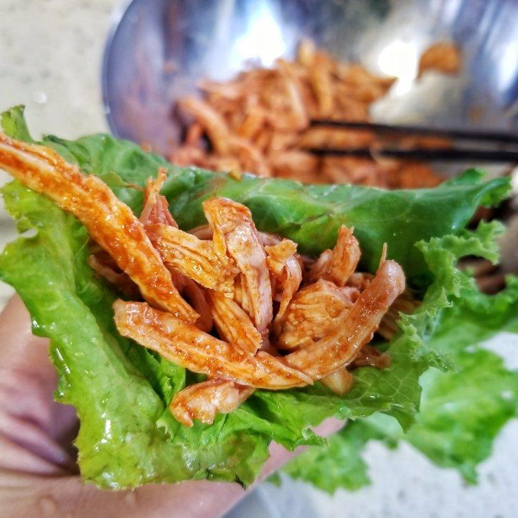 吃不胖的生菜鸡丝卷