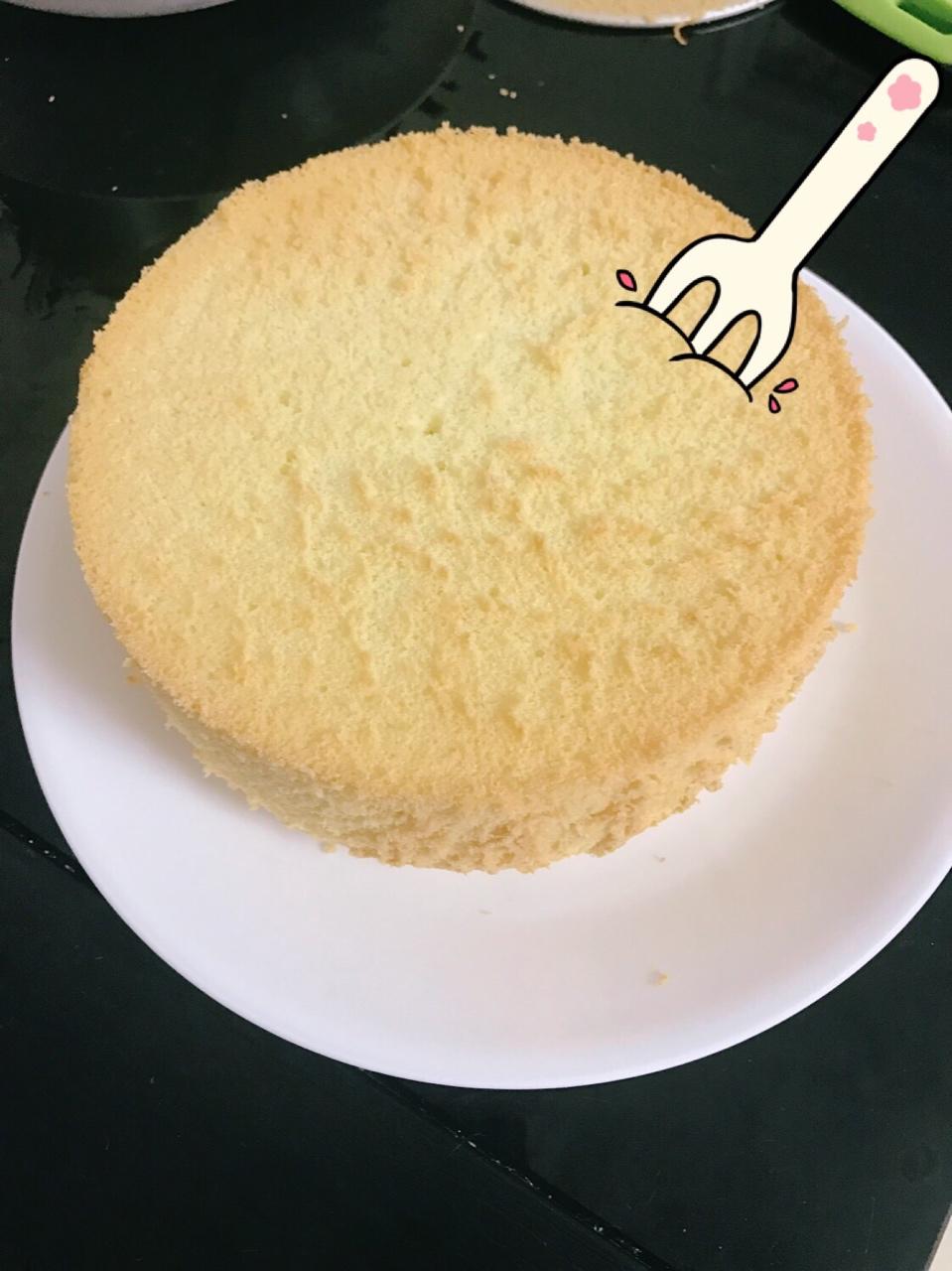 6寸六寸戚风蛋糕，不会失败的方子。哈哈哈