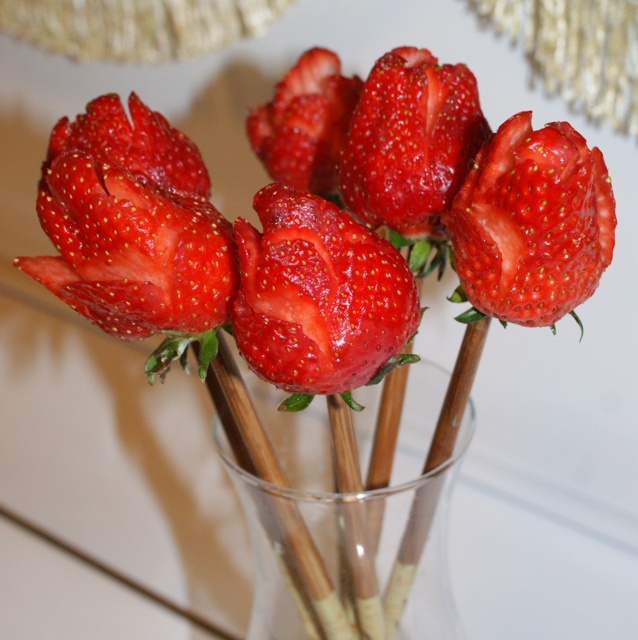 草莓玫瑰花