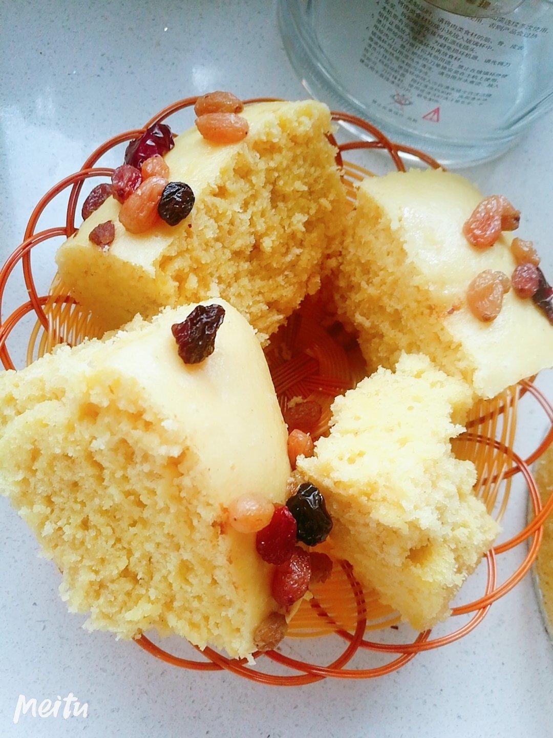 玉米面鸡蛋发糕（零失败）