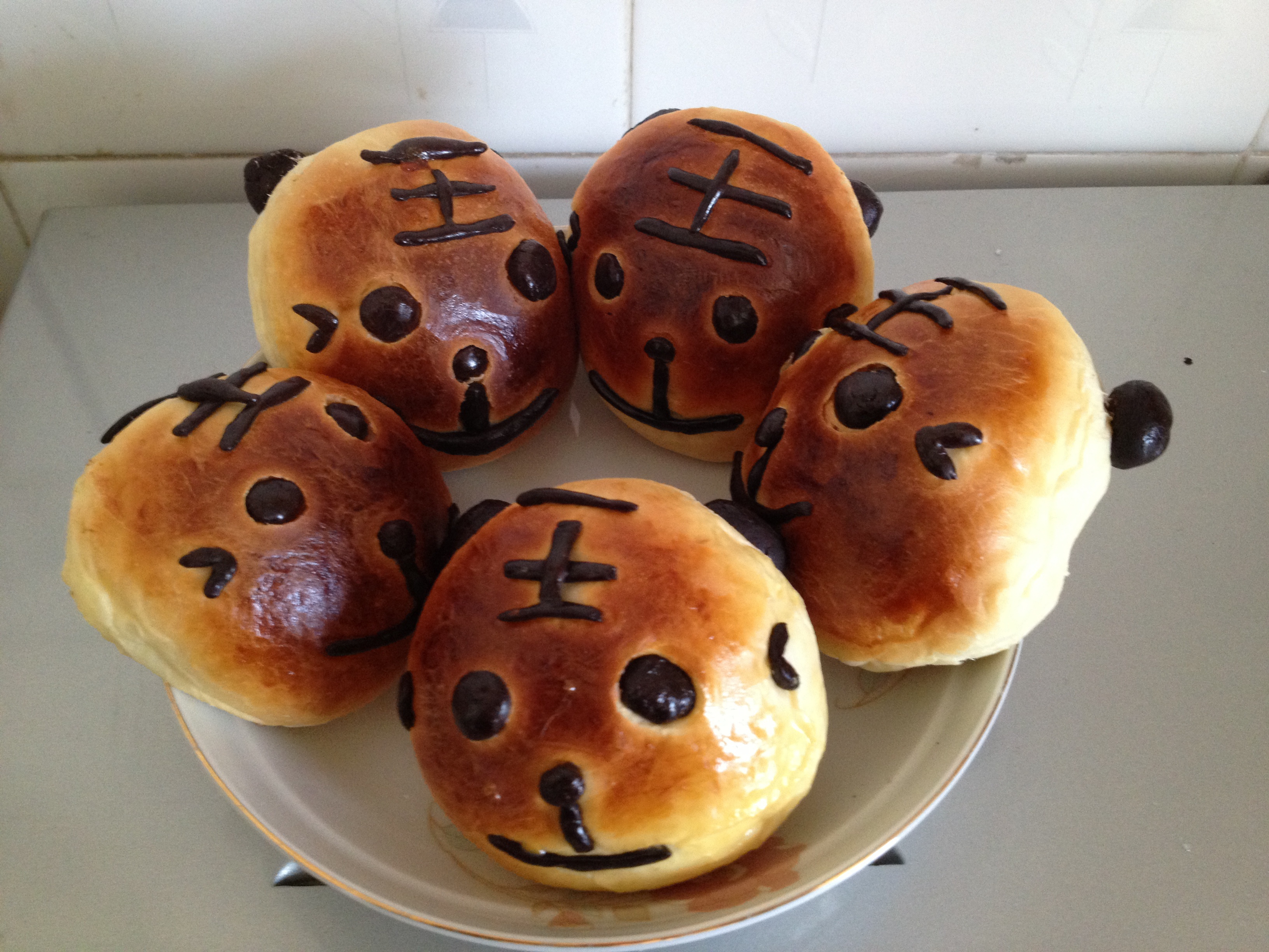 沉默的风景做的巧虎面包