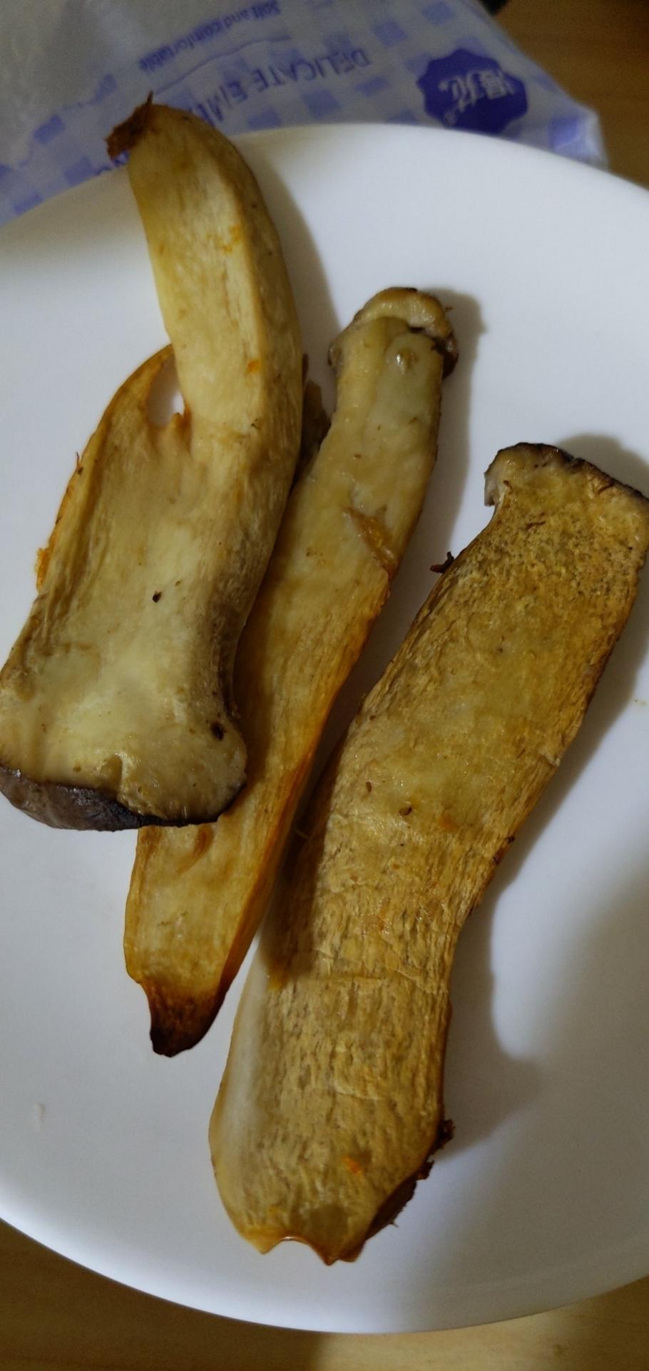 超简单五分钟低脂小零食—烤杏鲍菇