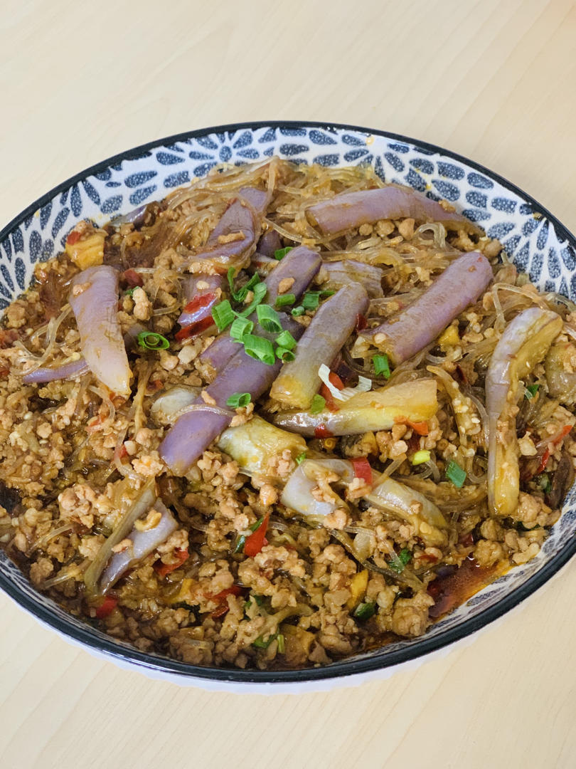 红烧肉沫茄子