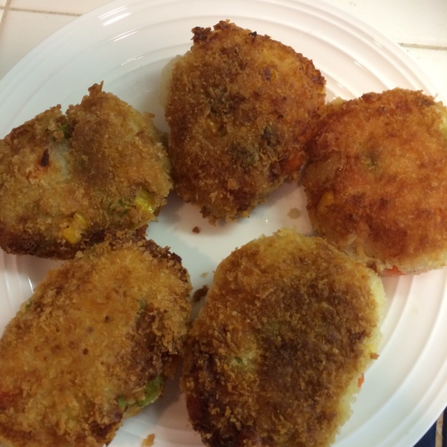 可乐饼 （肉末洋葱土豆饼）