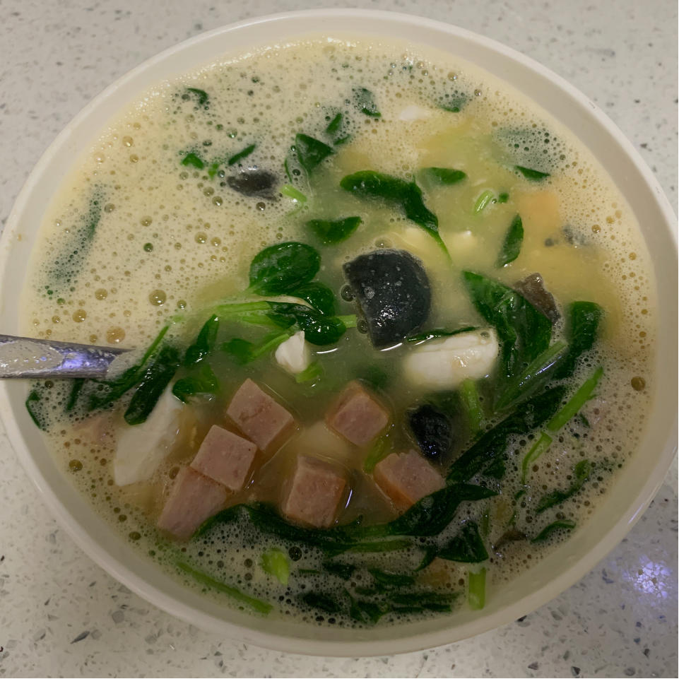 鲜掉眉毛的超快手素食上汤鸡毛菜