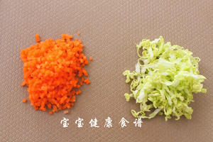 虾皮豆腐蔬菜羹  宝宝健康食谱的做法 步骤2