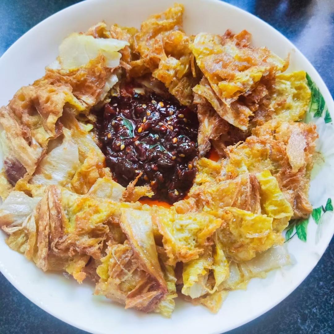 老爸传授的简单好吃的白菜饼