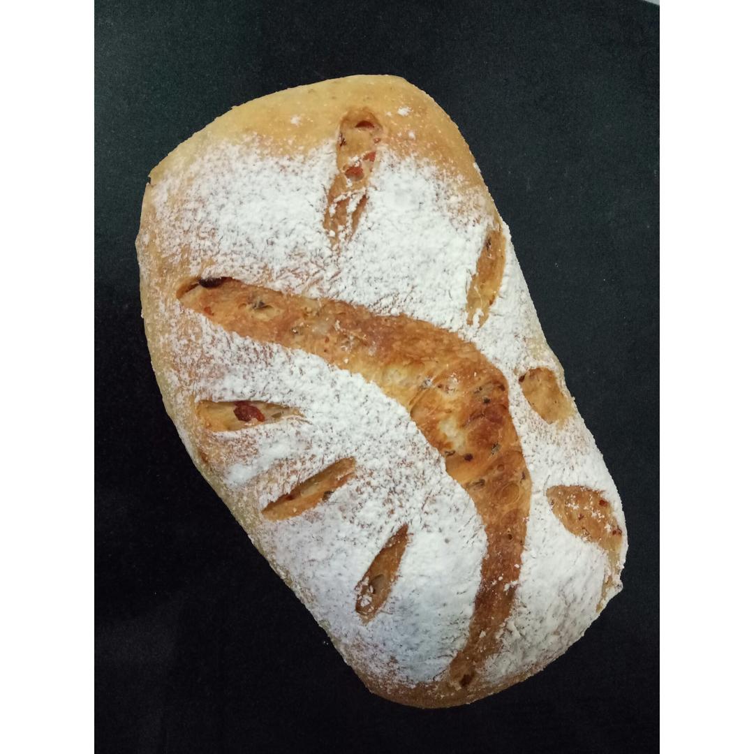 香喷喷的全麦培根面包