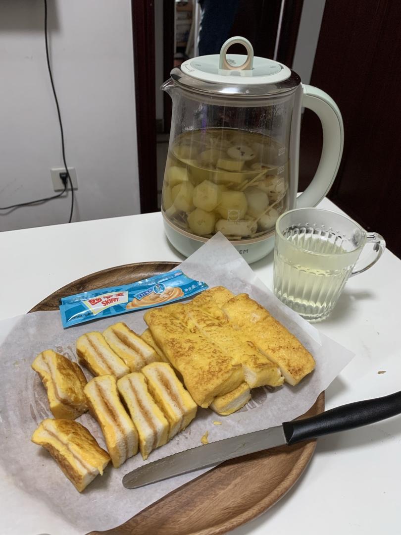 香蕉泥花生酱西多士