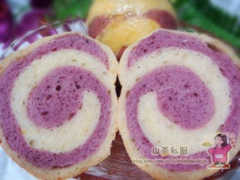 紫薯面包卷的做法