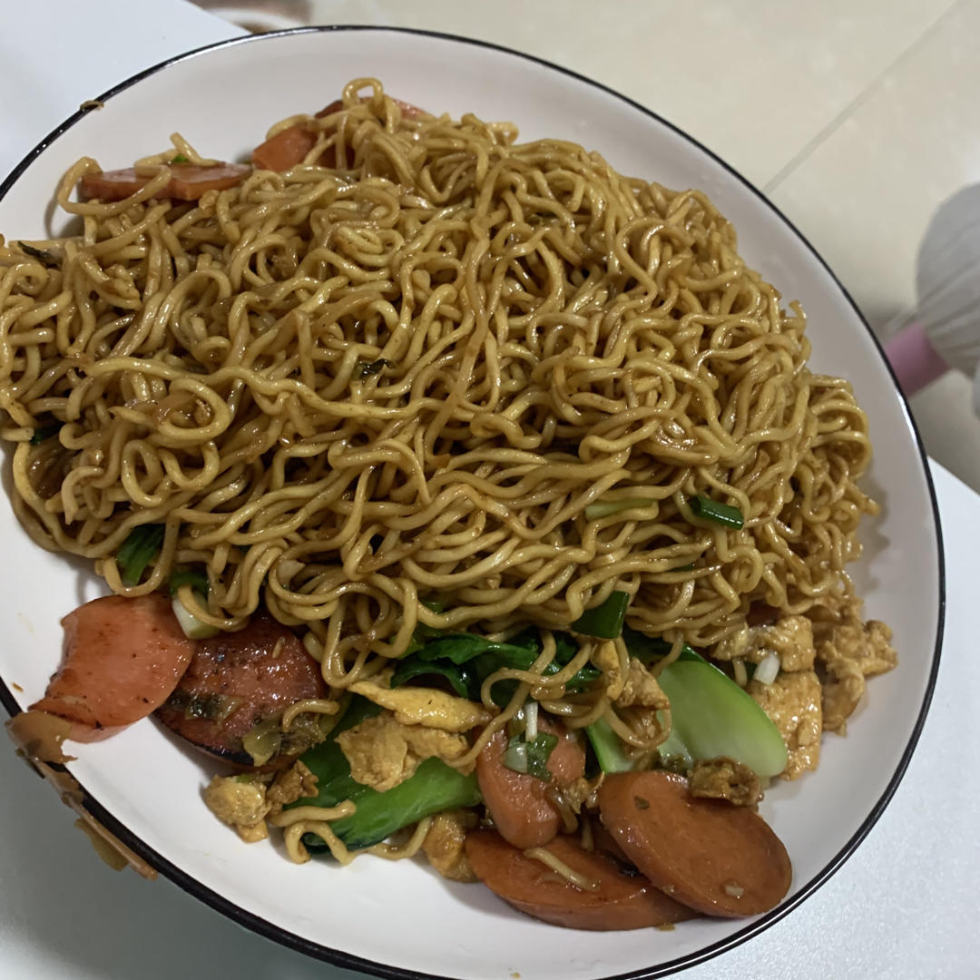 秒杀路边摊的炒方便面