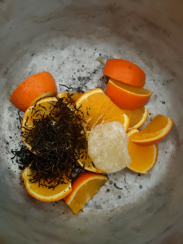 鲜橙柠檬茶