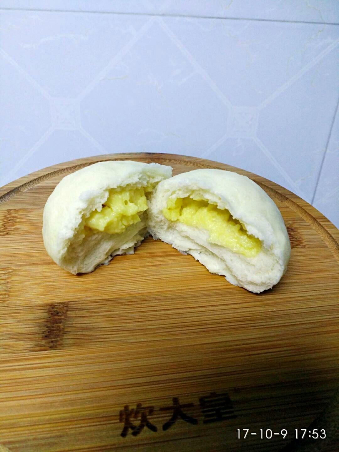 自制无油奶黄包