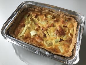 三文鱼法式咸派(自制饼皮版)Quiche au saumon et aux poireaux的做法 步骤5