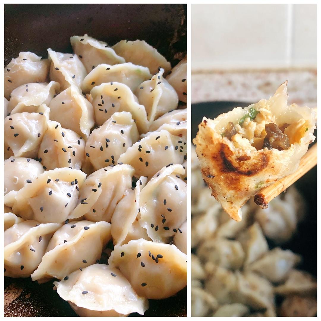 无油脆底水煎饺~速冻素煎饺~低脂又快手的做法