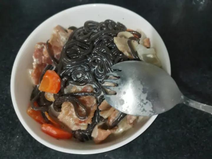 低卡伪白酱奶油培根蘑菇意大利面｜#Healthymeals# 减脂必撸02