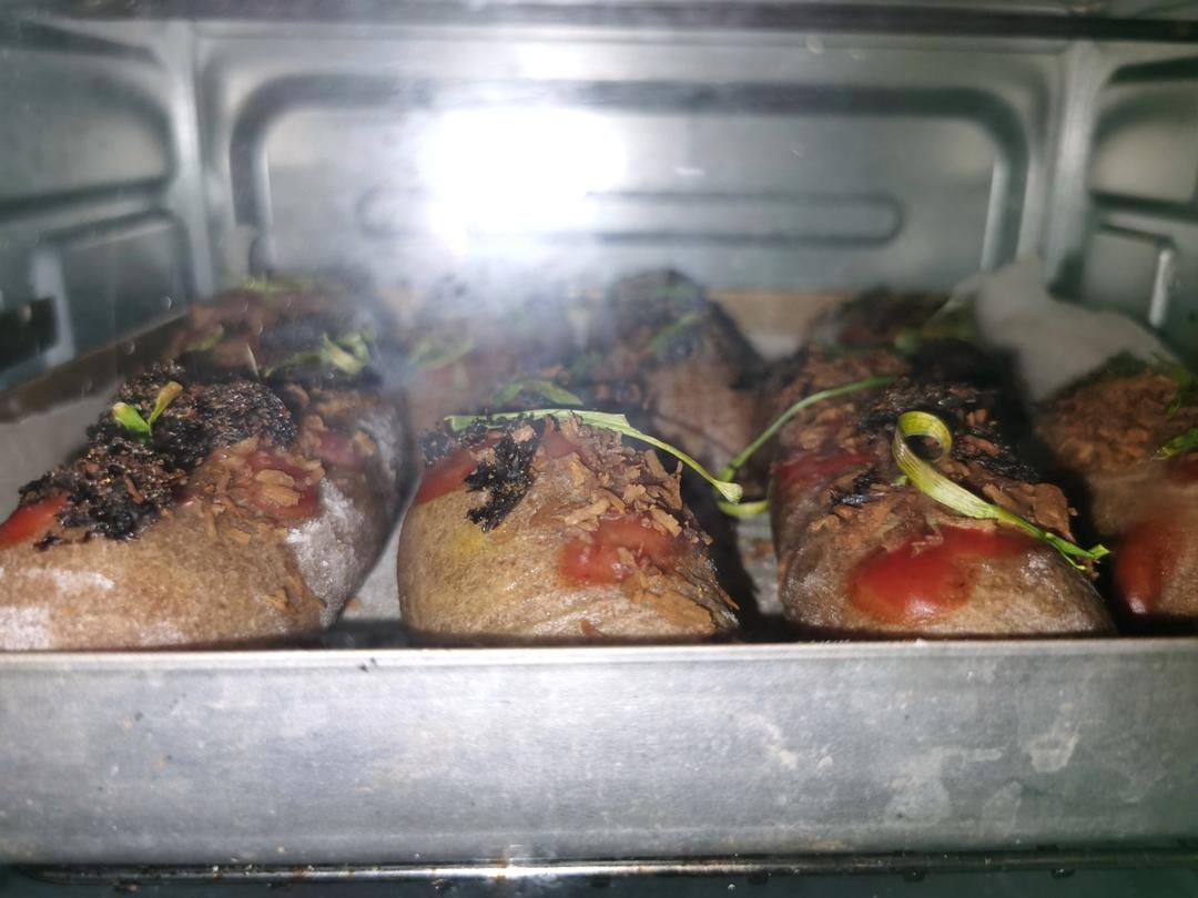 肉松沙拉酱芝士面包（17小时中种面团）