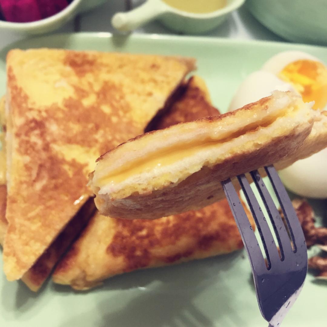 十分钟快手早餐【港式火腿西多士】