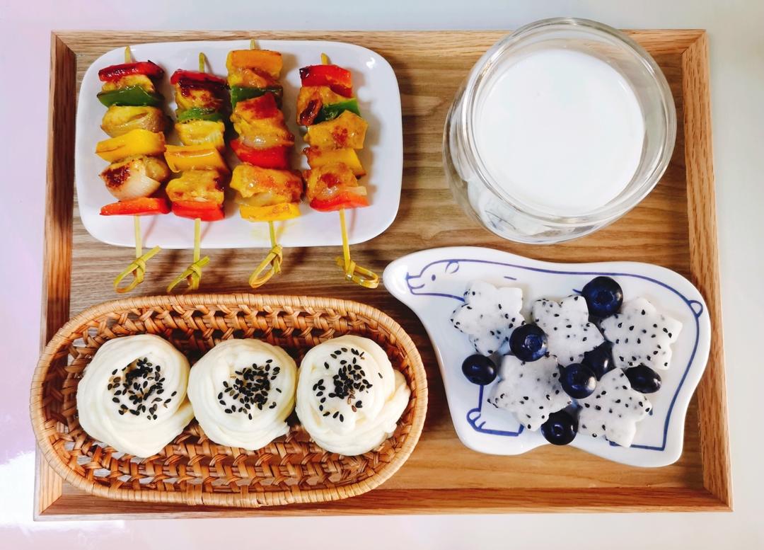 减脂五彩咖喱鸡胸串