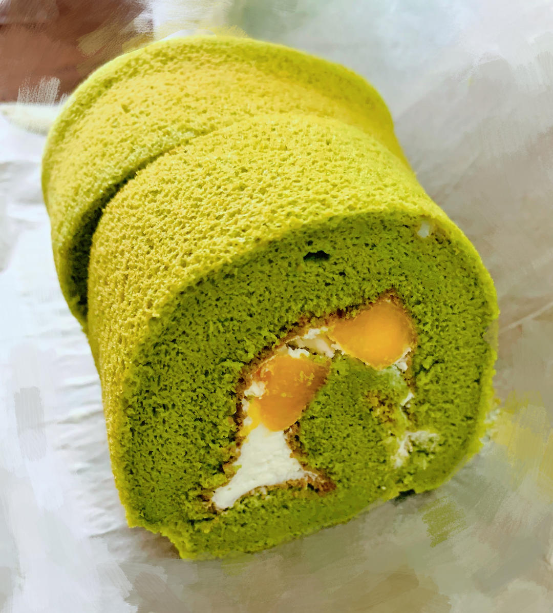完美抹茶蜜豆蛋糕卷