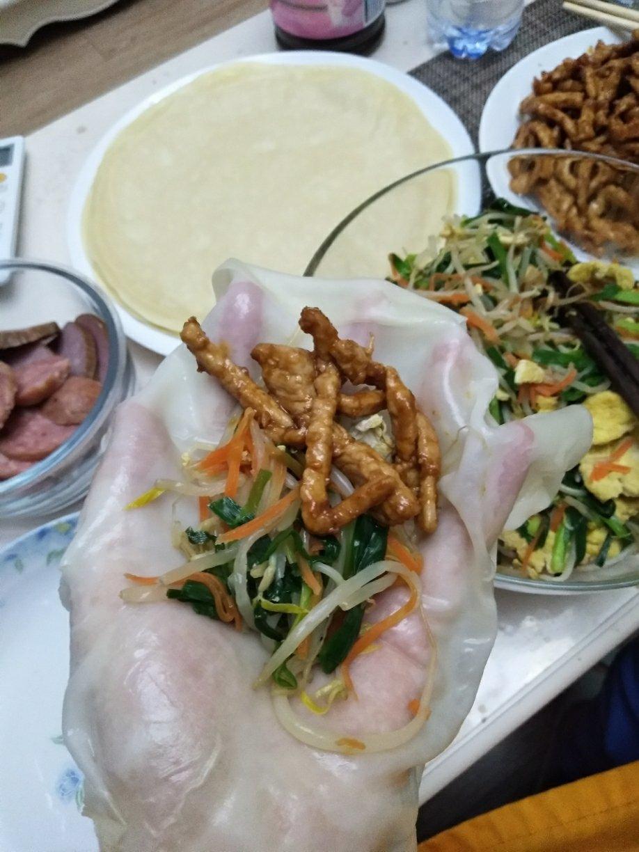 饺子皮做春饼