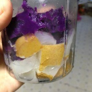 辅食梨子紫薯泥的做法 步骤3