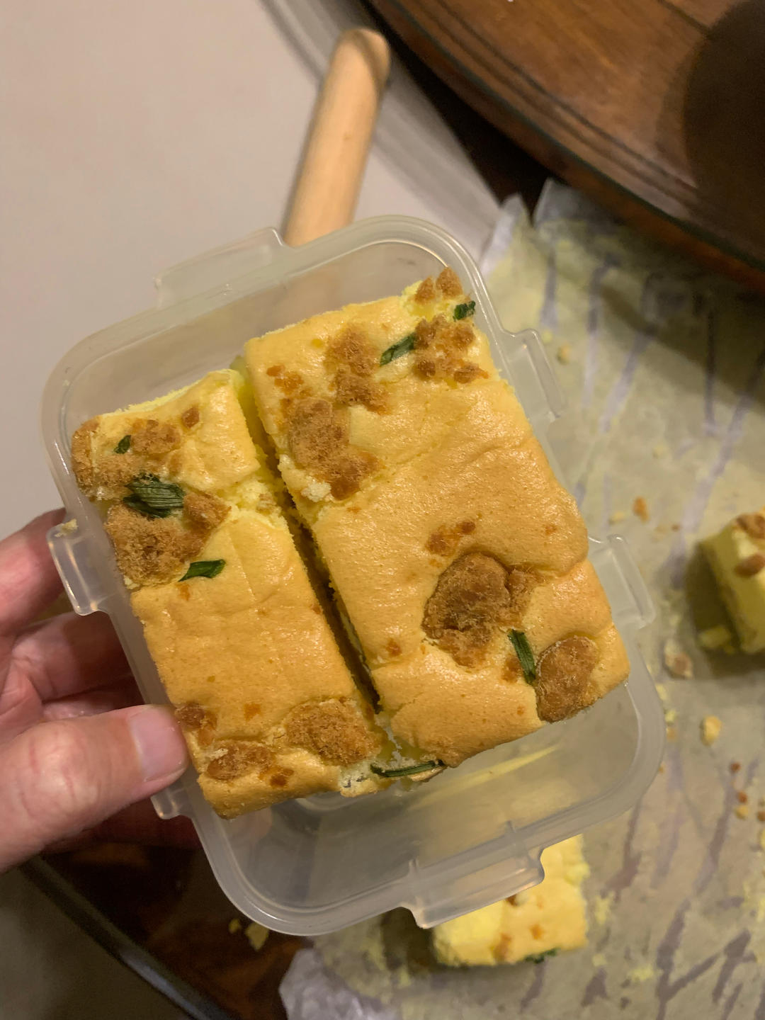 香葱海苔肉松芝麻蛋糕卷
