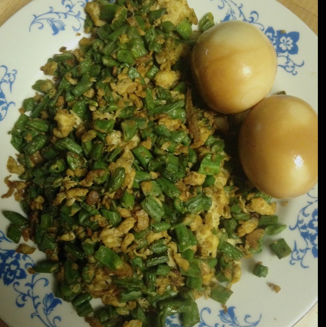 豆角炒鸡蛋