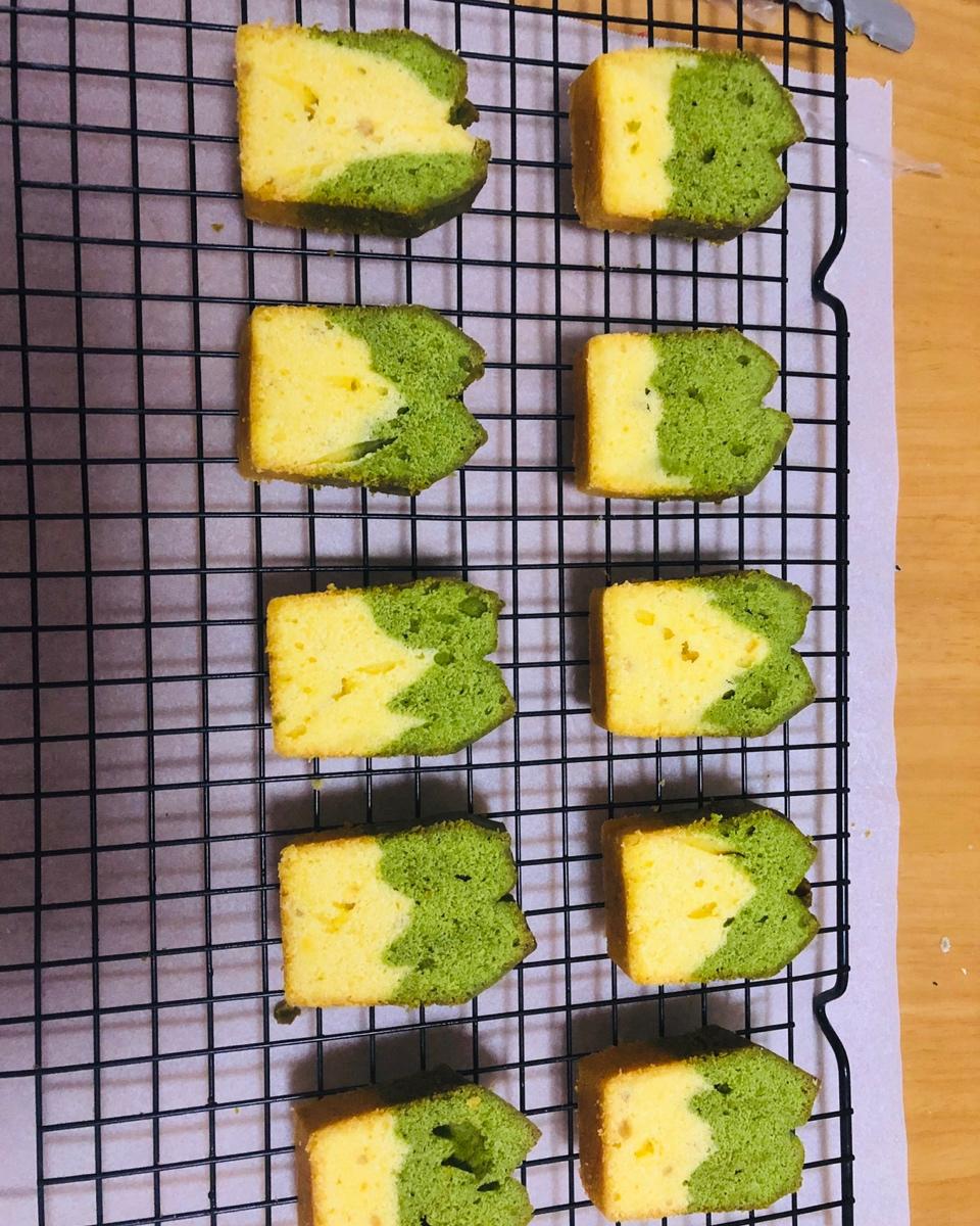 香草&抹茶双拼磅蛋糕（白菜磅）