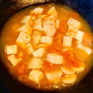 酸甜开胃的番茄冻豆腐汤的做法 步骤12