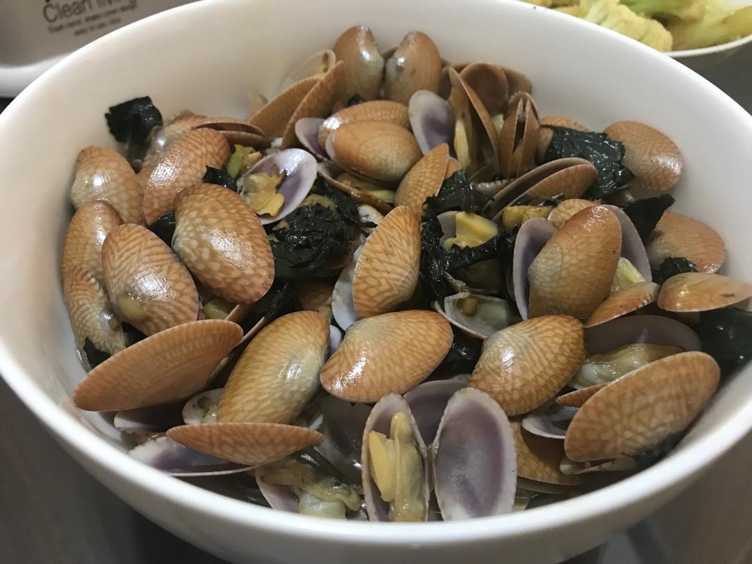 紫苏豉汁炒花甲