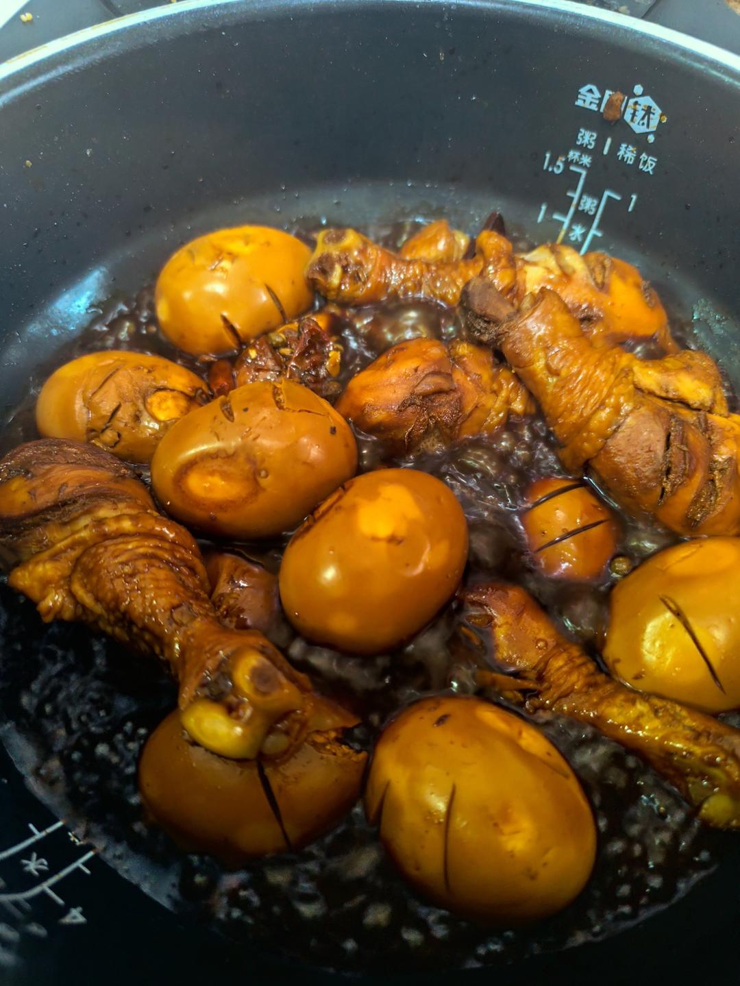 爆好吃的卤鸡腿 卤蛋❗电饭煲 炒锅都可以做~