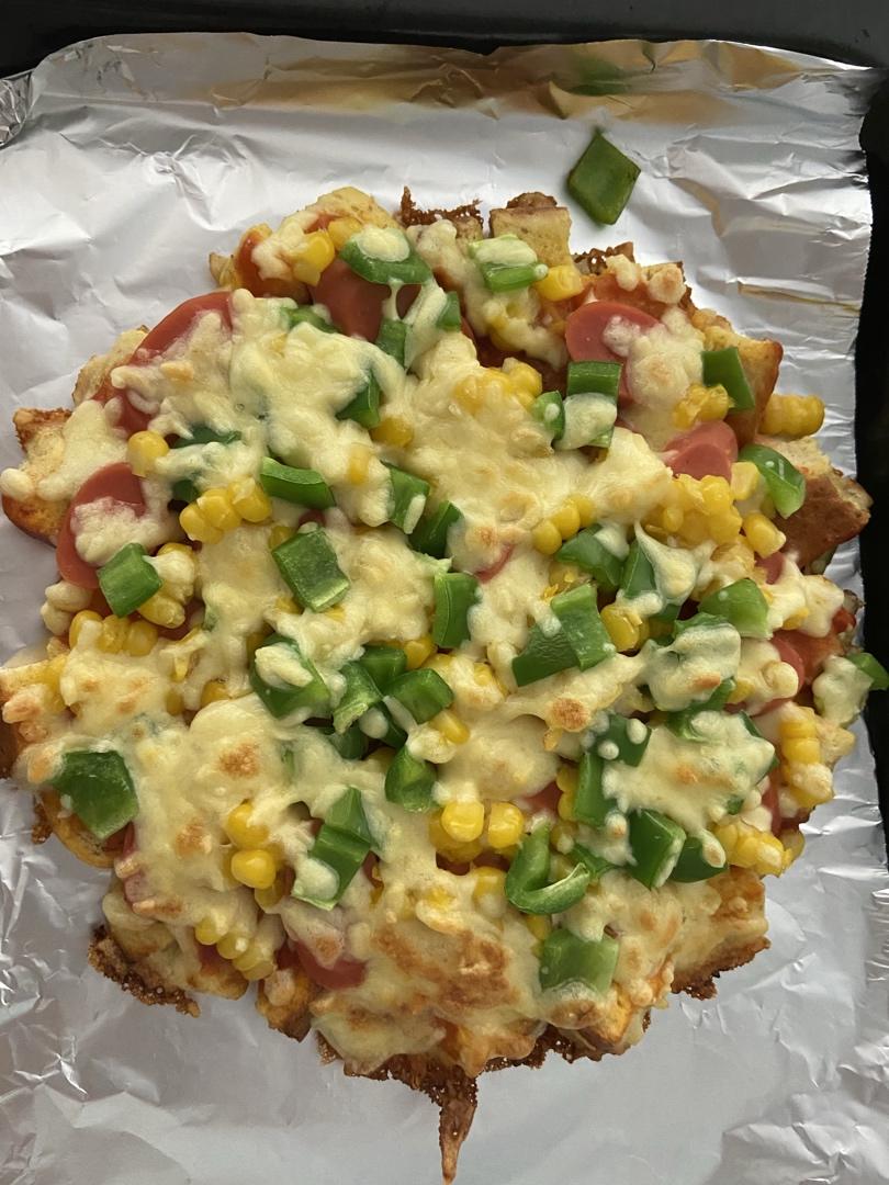 平底锅吐司培根披萨快手早餐