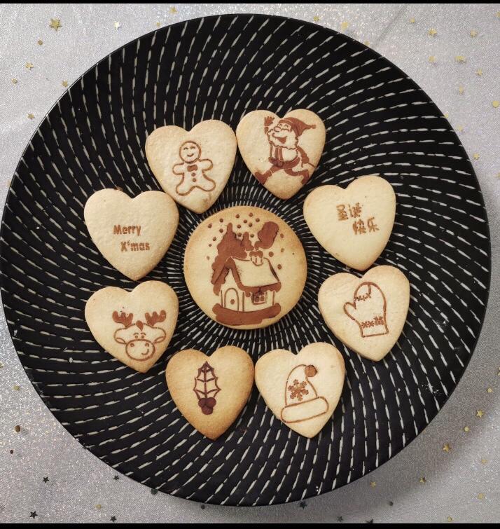 圣诞节喷花饼干