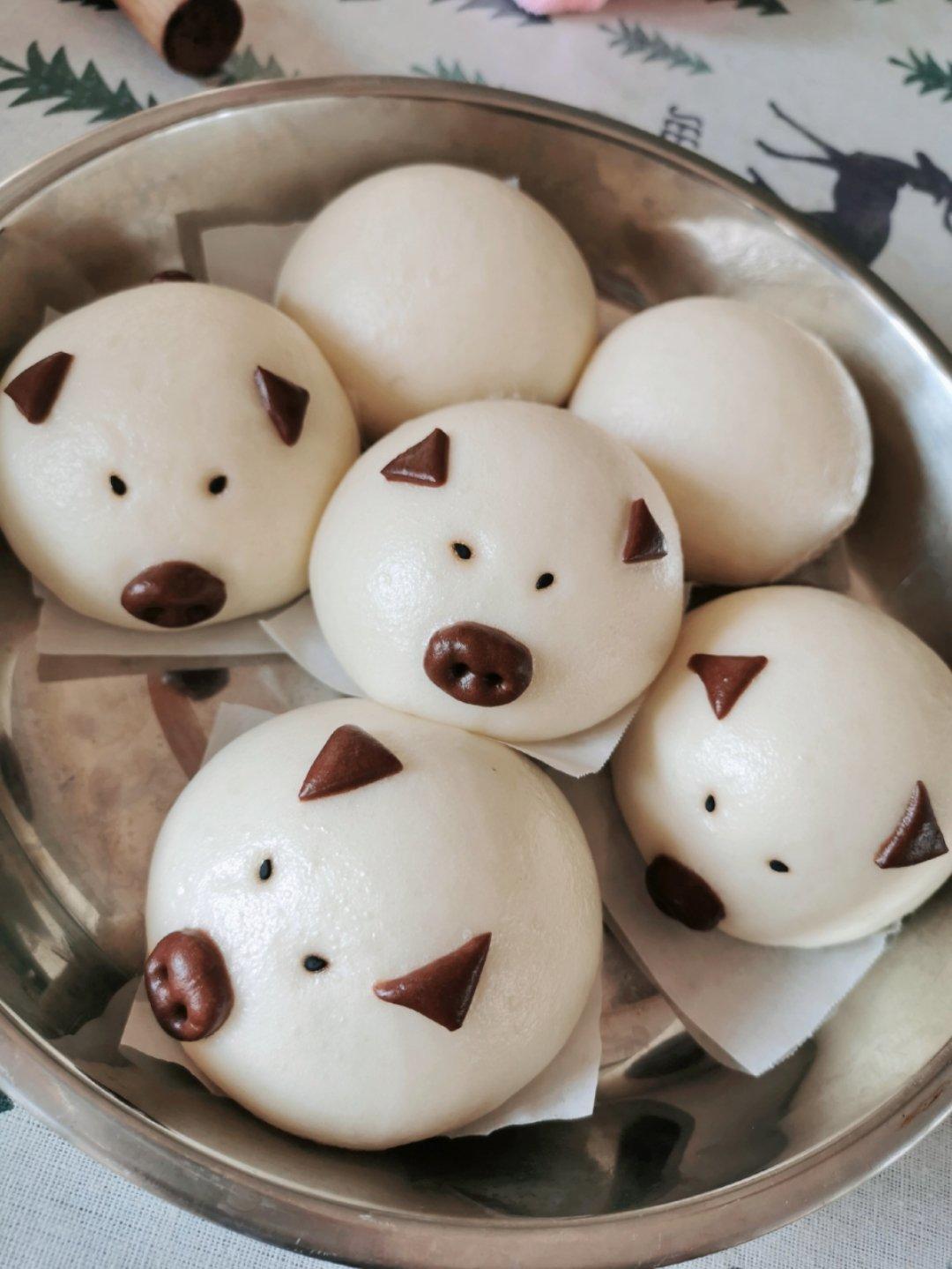 小猪奶黄包