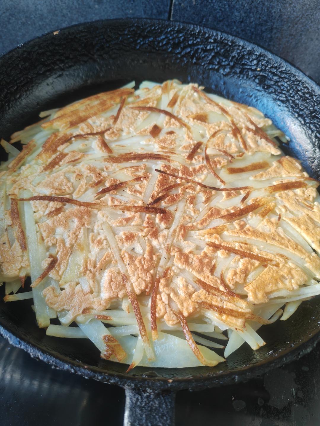 土豆丝鸡蛋饼