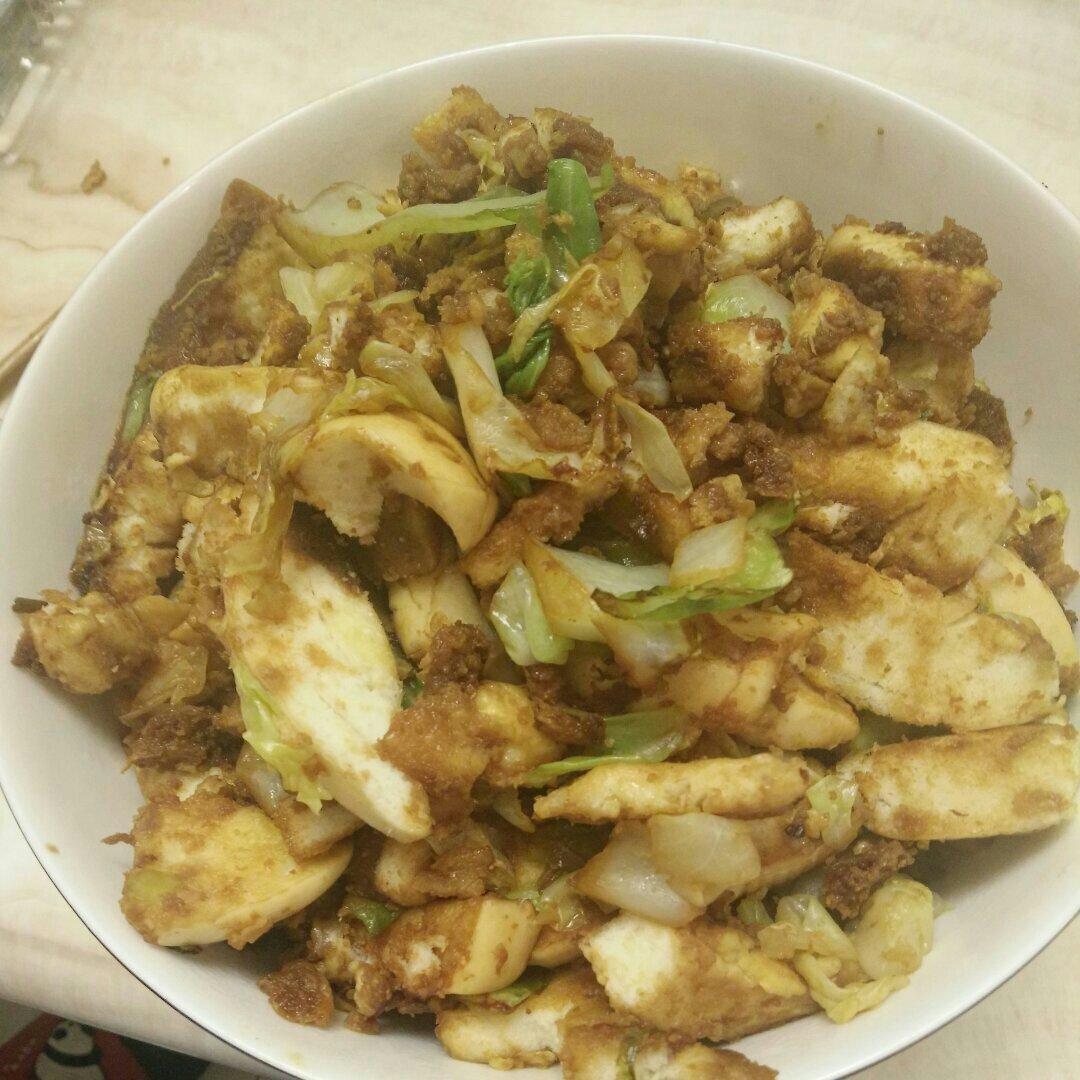 （超快手好吃的）白菜鸡蛋焖馒头