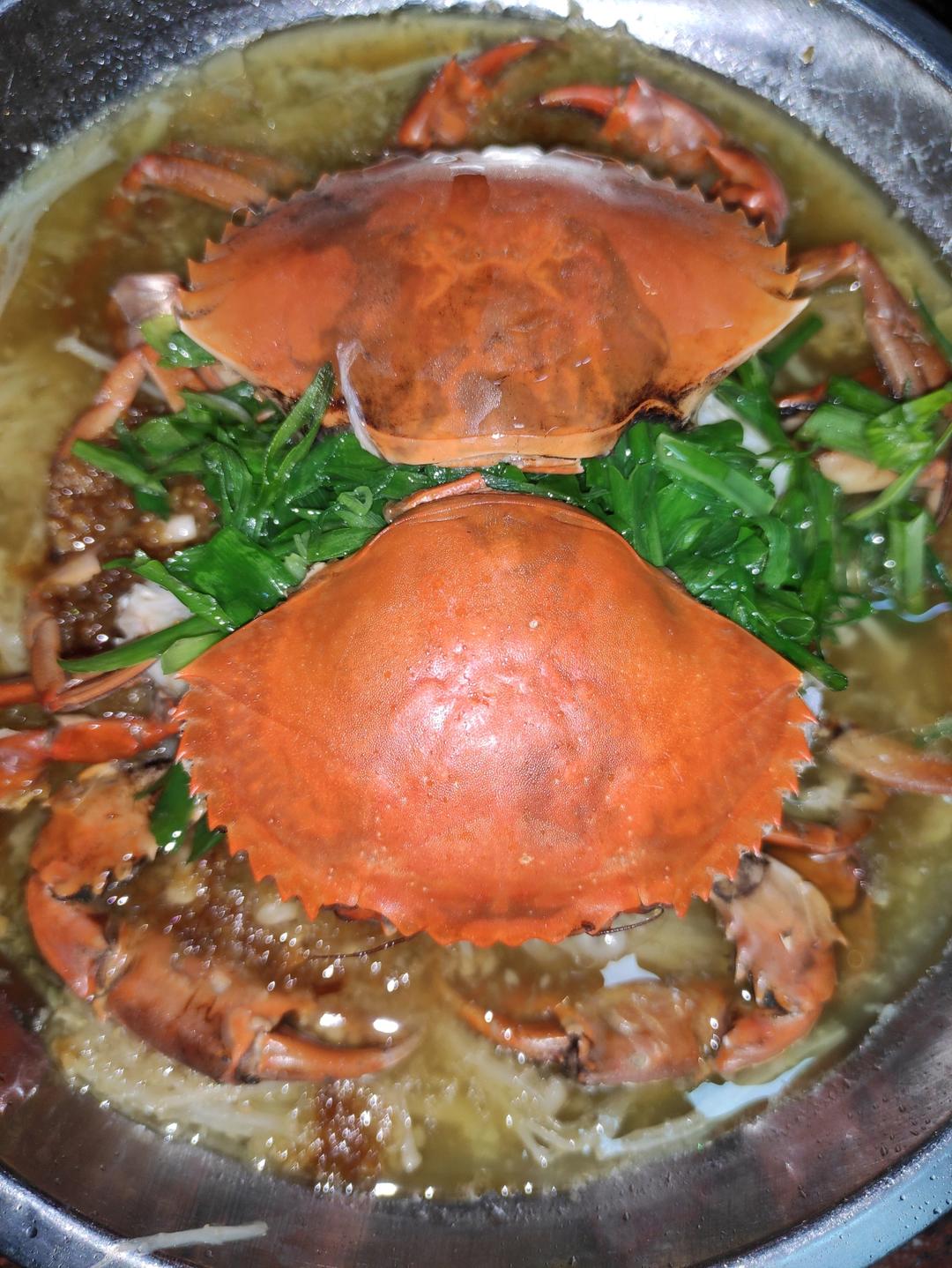 粉丝蒸螃蟹