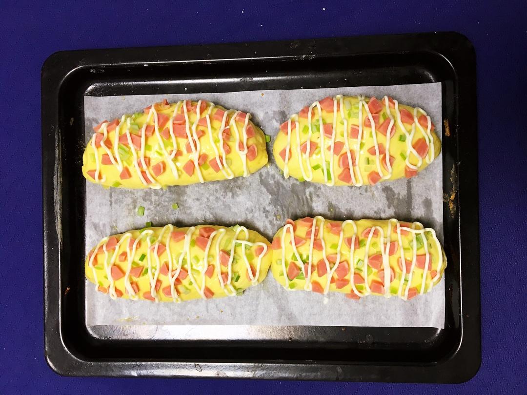香葱火腿肉松面包
