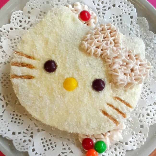 hello kitty猫头蛋糕（无色素）的做法