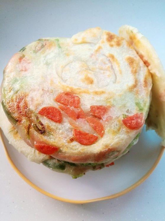 自制葱油火腿火烧饼