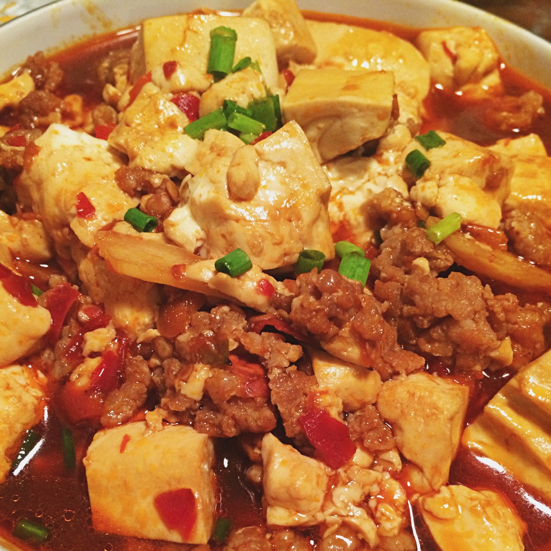 冰箱做的家常红烧肉末豆腐