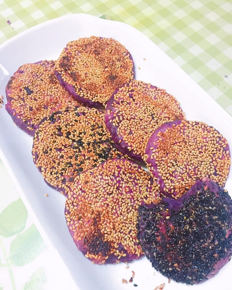 平底锅紫薯饼