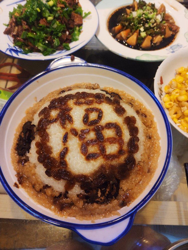 【猪油夹沙八宝饭】古法蒸糯米