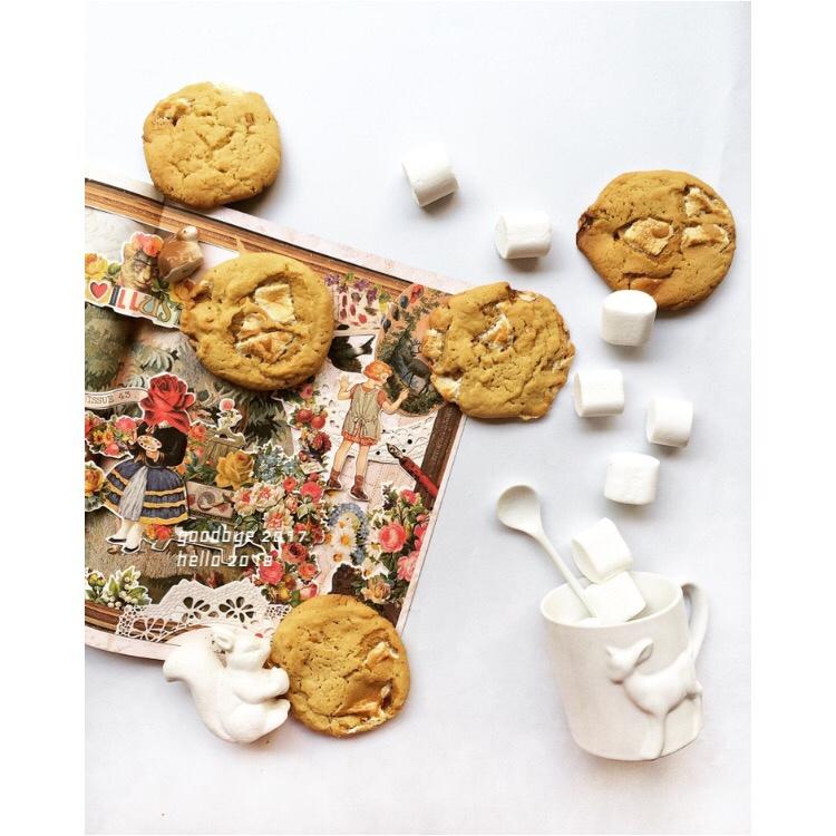 会拉丝的花生酱棉花糖曲奇（peanut butter and marshmallow cookies）