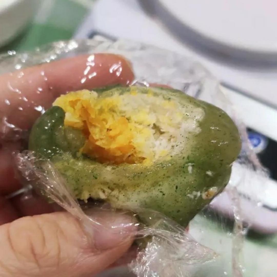 【低卡低碳】咸蛋肉松青团/艾草麻糍